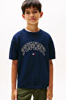 Erkek Çocuk Baskılı Kısa Kollu Tişört – Lacivert | 14 Yaş
