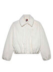 Tommy Hilfiger TJW Suni Kürk Kadın Beyaz Ceket DW0DW21669YBH