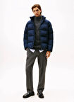 Tommy Hilfiger Mavi Erkek Mont MW0MW40615DW5_DOWN STAND PUFFER JKT
