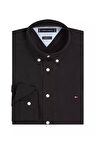 Erkek Regular Fit Düğmeli Yaka Oxford Gömlek - Siyah | M