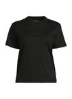 Calvin Klein Jeans Yuvarlak Yaka Baskılı Siyah Kadın T-Shirt SS CLASSIC FOIL CALVIN KLEIN TEE