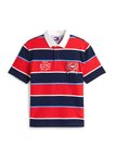 Tommy Jeans Kırmızı Erkek Standart Fit Çizgili Polo T-Shirt DM0DM22702XL8 Kırmızı Polo T-Shirt