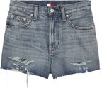 TOMMY HILFIGER Kadın Marka Logolu Günlük Kullanıma Uygun Denim Jeans Mavi Şort DW0DW22690 1AB