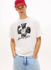 Tommy Jeans Beyaz Erkek Regular Fit Baskılı T-Shirt DM0DM22543YBH Beyaz T-Shirt