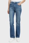Calvin Klein Pamuklu Skinny Bootcut Fit Yüksek Bel Jeans LV047F666GQ0P Bayan KOT PANTOLON LV047F666G Q0P MAVİ