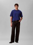 Calvin Klein Koyu Mavi Erkek Logo Baskılı T-Shirt LV040HM228C7K_SS RLXD STANDARD LOGO