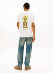 Tommy Jeans Ekru Erkek Regular Fit Baskılı T-Shirt DM0DM22532YBL Ekru T-Shirt