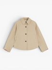 COTTON SHORT JACKET Kadın Bej Mont - WW0WW49844