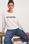 Hilfiger Monotip Nakışlı rahat kesim sweatshirt