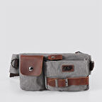 Ççs London 31459 Kanvas Bel Çantası Gri