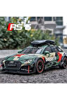 Audi Rs6 Araba Station Wagon Modifiyeli Yeşil 1:24 Diecast Metal Model Araba Koleksiyon Araba