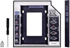 Lunatic 1647 9,5 mm 2,5 inç SSD HDD Sabit Disk İçin Sürücü Sata 3 (Dizüstü Bilgisayar) Sabit Sürücü Çerçevesi SSD veya SATA Diskinizi Harddisk Yuvasına Takıp, Bu Cihaz da DVD/CD okuyucusuna Takılır
