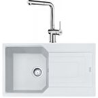 Franke Urban UBG 611-86 Bianco Granit Eviye-Active Plus Doccia Krom 2.0 Batarya Seti