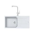 Urban Ubg 611-100 Bianco Granit Eviye, Active Plus Doccia 2.0 Batarya Set