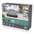 Bestway Pavillo 67556 Gri Tek Kişilik Şişme Yatak Gri + Elektrikli Pompa 188X99X30 cm