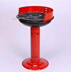 Dörtel Boru Ayaklı Kömürlü Mangal 44 cm Yuvarlak