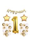 Gold Konsept 1 Yaş Doğum Günü Kutlama Seti