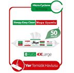 Sleepy Easy Clean Beyaz Sabun Katkılı Mopa Uyumlu Yer Temizlik Havlusu 50 Yaprak