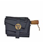 Çanta Yurdu - Marlux Ahşap Sap Tam Otomatik Şemsiye Noktalı Siyah