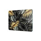 Decovetro Cam Kesme Tahtası Siyah Gold Çiçek Desenli 20x30 Cm