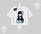 Oversize Crop Tshirt Cyber Y2K Anime Girl Street Sound Aesthetic