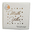 Altın Varak Çam Ağaçlı Mutlu Yıllar Yazılı Tek Taraf Baskılı Yılbaşı Peçetesi 16 Adet Beyaz 33x33cm