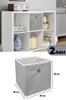 ALAS 2 Adet - Çok Amaçlı Raf Organizer Saklama Kutusu 30 X 30 X 3
