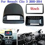 RENAULT CLİO 3-2005-2014 ARASI Uyumlu-9'' MULTİMEDYA ÇERÇEVESİ-CANBUSLI-DİREKSİYON UYUMLU TEKNİK DES