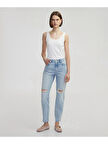 İpekyol Eskitme Efektli Mom Fit Jean Pantolon