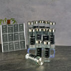 Basic cam tuzluk - 12 li tuzluk biberlik baharatlık 170 ml.etiketli