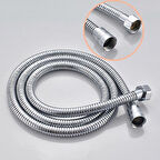 İnce Diş Duş Spiral Hortumu + Paslanmaz Krom Kaplı 150 - 175 Cm