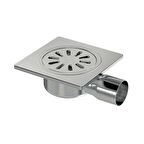 Maxiflow Yer Sifon Premıum Ø50 15*15Cm Pas.Göv&Izgara Yan