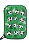 Petityu Futbol Halı Saha Top Büyük Boy Yeşil Top Desenli Erkek Çocuk Kalem Kutu