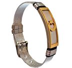 Ay Yıldız Figürlü Silver-Gold Kemer Kordonlu 1. Sınıf Çelik Bileklik 22 cm