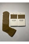 Comfort Cotton Taban 2'Li Dizaltı Pantolon Bronz Çorap