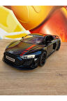 1:24 Audi R8 Diecast Model Araba Siyah Audi Araba Açılan Kapılar Sesli Işıklı Çekbırak Model Araba