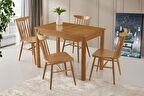 Verona Kırlangıç Agaç Mutfak Masa Sandalye Takımı 70x110