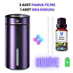 Şarjlı Metal Kasa Hava Nemlendirici |380ML Kapasite | Araba ve Ev Modlu Premium