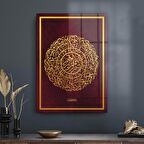 Decovetro Cam Tablo Kaligrafi Desenli Dini İslami Tablo