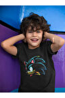 Tasarım Sonic Baskılı Unisex Çizgi Film Çocuk Tişört (1-12 YAŞ)