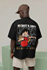 Anime Karakter Monkey D Luffy Baskılı Unisex Oversize Tişört