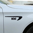 Mini Cooper için Yan kapı ve Çamurluk uyumlu havalandırma görünümlü marka yazılı aksesuar set