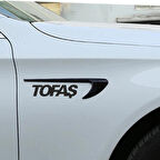 Tofaş Murat 124 için Yan kapı ve Çamurluk uyumlu havalandırma görünümlü marka yazılı aksesuar set