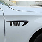 Bmw 5 Serisi için Yan kapı ve Çamurluk uyumlu havalandırma görünümlü marka yazılı aksesuar set