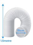 ARÇELİK 09215 p MOBİL KLİMA SICAK HAVA TAHLİYE HORTUMU AĞIZ ÇAPI 15 CM UZUNLUK 1.5 METRE EGZOZ BORUSU