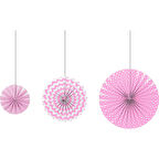 Yelpaze Dekor Süs Seti pembe  3Lü Kf109-PEMBE  20cm-30cm-40cm 3 lü set