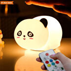 Gülümseyen Panda LED Silika Jel Gece Lambası