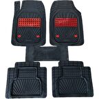 Seat Leon 2006-2012 Negro Kırmızı Oto Paspas