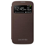 Galaxy S4 i9500 ile Uyumlu S View Cover Kılıf Kahve EF-CI950BAEGWW