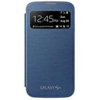 Galaxy S4 i9500 ile Uyumlu S View Cover Kılıf Koyu Mavi EF-CI950BLEGWW